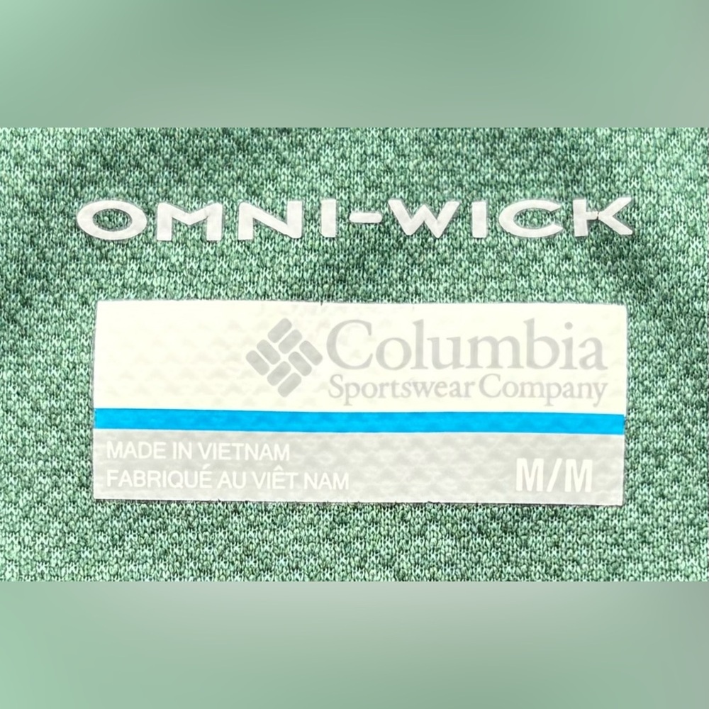 Columbia Sportswear Omni-Wick Polo Shirt Size Medium Green EUC - Picture 3 of 3